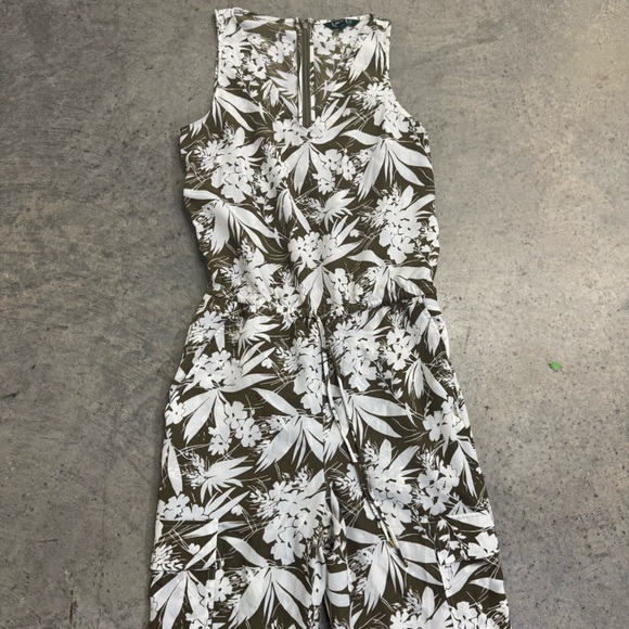 Lauren Ralph Lauren Women's Neila Green Cargo Jumpsuit Sz 6 Preppy Luxury Luxury - Picture 4 of 14